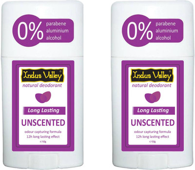 

Indus Valley Alcohol Free Unscented Natural Deostick Roll-on - Twin Pack Deodorant Stick - For Men & Women(100 g, Pack of 2)
