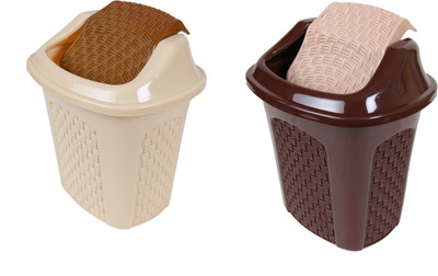 

CSM Combo of 2 Ultra Modern Desk Trash-bin Plastic Dustbin(Multicolor, Pack of 2)