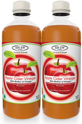 Sinew Nutrition with Mother of Vinegar 1000 ml Apple Cider Vinegar(2x500 ml, Apple Flavored)