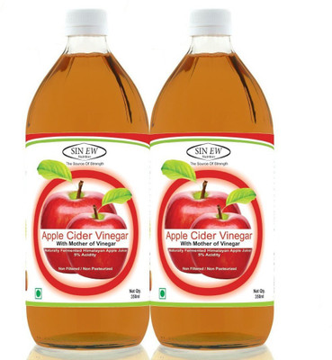 

Sinew Nutrition with Mother of Vinegar 700 ml Apple Cider Vinegar(2x350 ml, Apple Flavored)