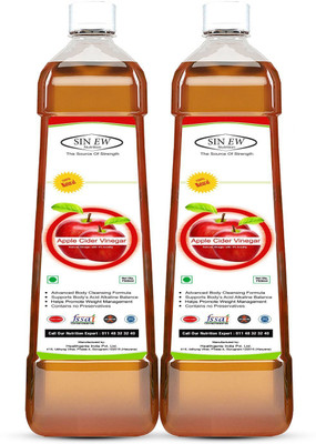 

Sinew Nutrition Without Mother of Vinegar 1500 ml Apple Cider Vinegar(2x750 ml, Apple Flavored)