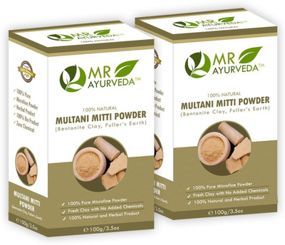 

MR Ayurveda Natural and Fresh Multani Mitti Powder (Indian Healing Clay) - Pack of 2(200 g)