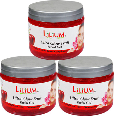 

Lilium Herbal Ultra Glow Fruit Facial Gel Pack of 3(200 ml)