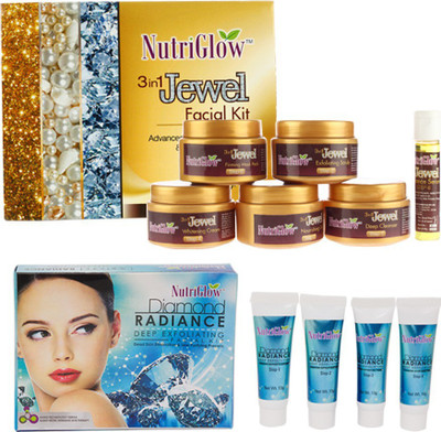 

NutriGlow SET OF 1 JEWEL FACIAL KIT + 1 DIAMOND FACIAL KIT 500 g(Set of 2)