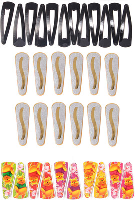 

AANJNEY TIC TAC PRINTED PRINT PIN Tic Tac Clip, Hair Clip, Hair Pin(Multicolor)