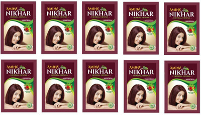 

Amina Nikhar 400Gm (pack of 10) with 40gm each packet Hair Color(brown)