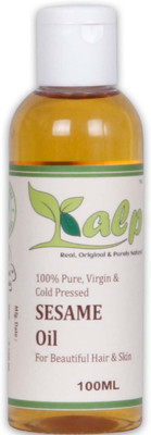 

Kalp Sesame Oil-100 ml - 100% pure, natural & Cold pressed for skin & hair best for dandruff, Hair Oil(100 ml)