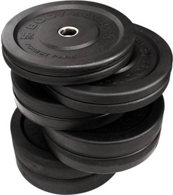 

N.VCOMMUNICATION24X7 BEST QUALITY RUBBER PLATES PACK OF 2 KG PLATES Black Weight Plate(8 Kg)