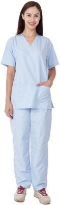 

Trident RI_FE_AQUA_L Shirt, Pant Hospital Scrub(Aqua blue L)