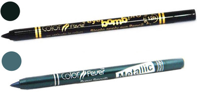 

Color Fever shocking color kajal(black, light green)