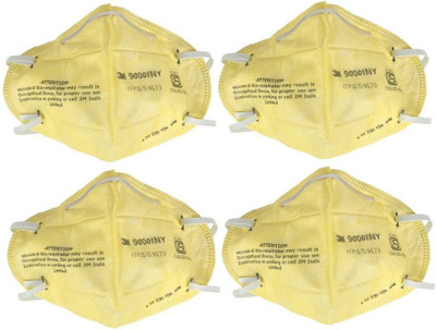 

3M 9000 INY Disposable Anti Pollution Pack of 4 Mask and Respirator