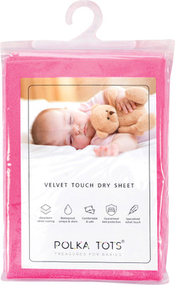 

Polka Tots Velvet Baby Bed Protecting Mat(Pink, Orange, Orange;pink