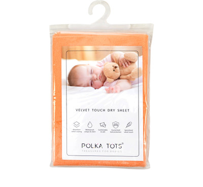 

Polka Tots Velvet Baby Bed Protecting Mat(Orange, Maroon, Maroon;orange