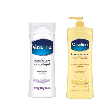 

Vaseline Intensive Care Deep Restore Body Lotion & Intensive Care Advanced Repair Body Lotion 400 ml+300ml(700 ml)