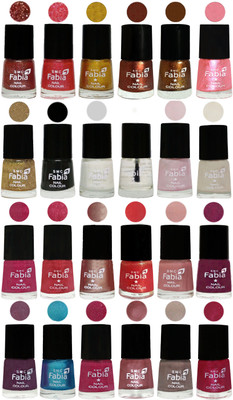 

Fabia Nail Polish (M130) Jerry Wine-Jerry Pink-Jerry Golden-Light Jerry Coffee-Dark Golden-Jerry Peach-Light Golden-Black-White-Top Coat-Lychee-Light Cream-Magenta-Shock Pink Light-Light Nude-Red Orange-Shrimp Pastell-Cherry Blossom-Light Jam-Denim-Hot Ma