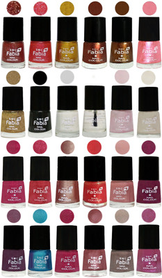 

Fabia Nail Polish (M124) Jerry Wine-Jerry Pink-Jerry Golden-Light Jerry Coffee-Dark Golden-Jerry Peach-Light Golden-Black-White-Top Coat-Lychee-Light Cream-Magenta-Shock Pink Light-Light Nude-Red Orange-Shrimp Pastell-Cherry Blossom-Light Jam-Denim-Hot Ma