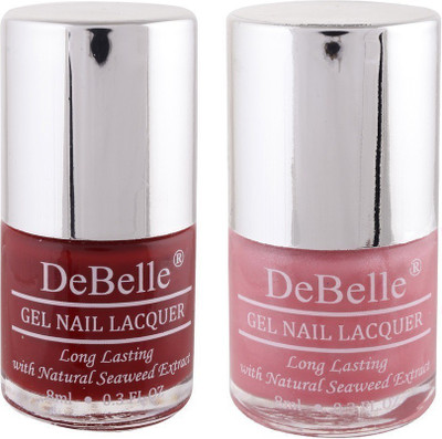 

DeBelle Gel Nail Lacquer 8 ml each Combo of 2 (Maroon & Pink) Moulin Rouge , Miss Bliss(Pack of 2)
