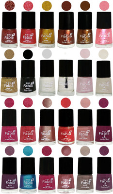 

Fabia Nail Polish (M136) Jerry Wine-Jerry Pink-Jerry Golden-Light Jerry Coffee-Dark Golden-Jerry Peach-Light Golden-Black-White-Top Coat-Lychee-Light Cream-Magenta-Shock Pink Light-Light Nude-Red Orange-Shrimp Pastell-Cherry Blossom-Light Jam-Denim-Hot Ma