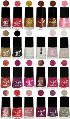 

Fabia Nail Polish (M16) MULTICOLOR(Pack of 24)