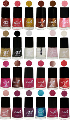 

Fabia Nail Polish (M80) MULTICOLOR(Pack of 24)