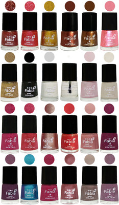 

Fabia Nail Polish (M123) Jerry Wine-Jerry Pink-Jerry Golden-Light Jerry Coffee-Dark Golden-Jerry Peach-Light Golden-Black-White-Top Coat-Lychee-Light Cream-Magenta-Shock Pink Light-Light Nude-Red Orange-Shrimp Pastell-Cherry Blossom-Light Jam-Denim-Hot Ma