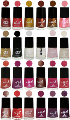 

Fabia Nail Polish (M24) multicolors(Pack of 24)