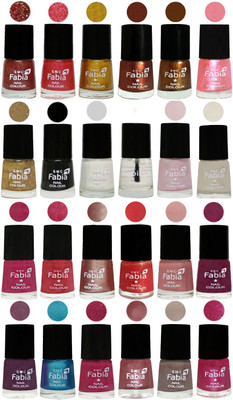 

Fabia Nail Polish (M118) multicolors(Pack of 24)