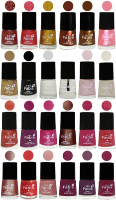 Fabia Nail Polish (M23) multicolors(Pack of 24)