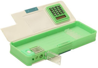 

rakesh 1 Multipurpose Pencil Box with Calculator and Dual Sharpener Art Plastic Pencil Box(Set of 1, Green)