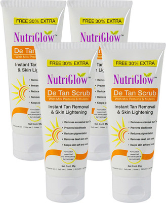 

NutriGlow DE-TAN Face Scurb-65g(Pack Of 4) Scrub(65 g)
