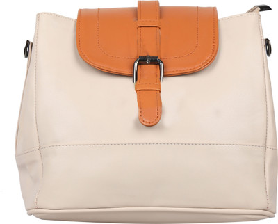 

ENQLOZ Women Casual Beige, Tan PU Sling Bag