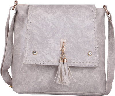 

rita fashion Women Casual Grey Leatherette Sling Bag