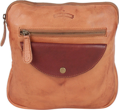Cosmo London Women Evening/Party, Casual Tan Genuine Leather Sling Bag