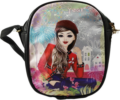 

SB Girls Casual Black PU Sling Bag