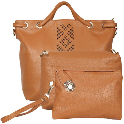 

ENQLOZ Women Casual Brown PU Hobo