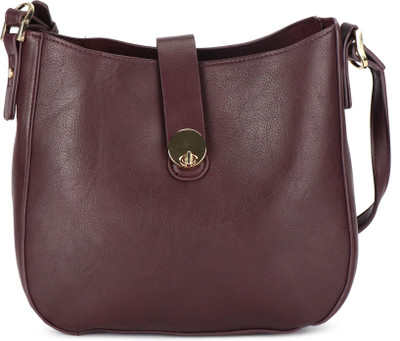 

Accessorize Women Casual Maroon Genuine Leather Sling Bag