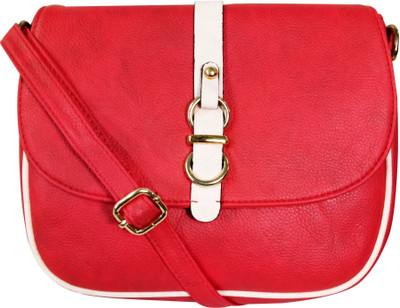 

Azinnia Women Casual Red PU Sling Bag