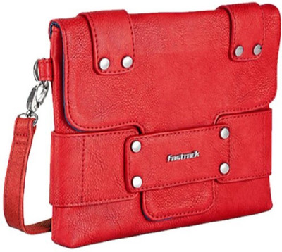 

Fastrack Women Casual Red PU Sling Bag
