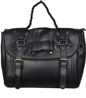 

ENQLOZ Women Casual Black PU Sling Bag