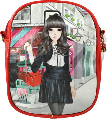 

SB Girls Casual Red PU Sling Bag