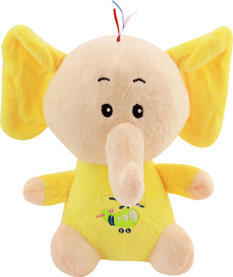 Miss & Chief Cute Sitting Ganesha Elephant Plush | Stuffed Toy For Toodlers - 21 cm(Yellow)