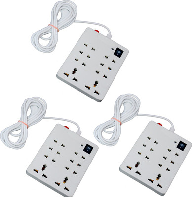 

NXT POWER 8+1 (3 PCS) 8 Socket Surge Protector(White)