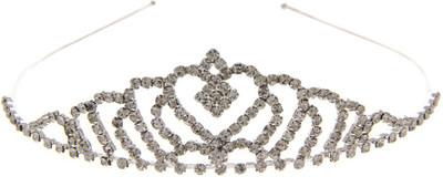 

Anuradha Art Jewellery Crown(Silver, White, Pack of 1)