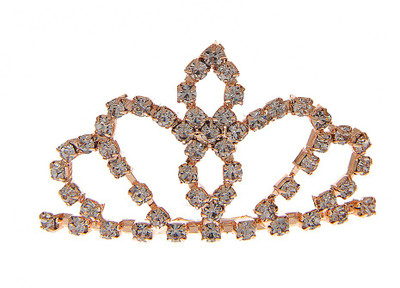 Anuradha Art Jewellery Crown(Gold, White, Pack of 1)