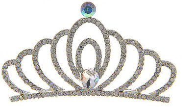 

Anuradha Art Jewellery Crown(Silver, White, Pack of 1)