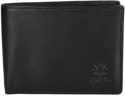 

Umda Men Black Genuine Leather Wallet(6 Card Slots)