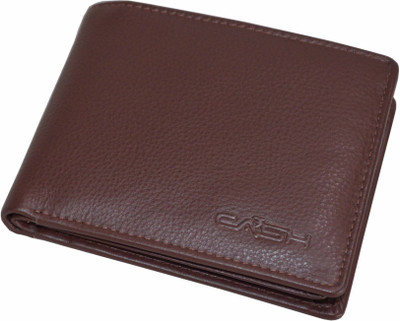 

cash Men Formal Brown Genuine Leather Wallet(6 Card Slots)