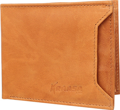 

Kraasa Men Casual Tan Genuine Leather Wallet(5 Card Slots)