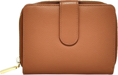 

Eske Women Brown Genuine Leather Wallet(6 Card Slots), Cognac