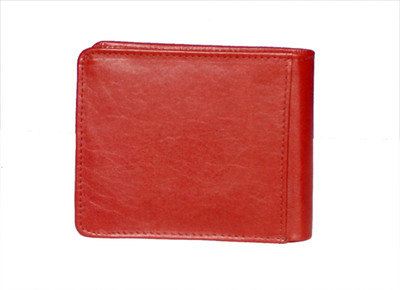 

SAM Men Red Genuine Leather Wallet(3 Card Slots)
